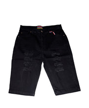 Load image into Gallery viewer, ♠️ Black Ace Ripped Jean Shorts